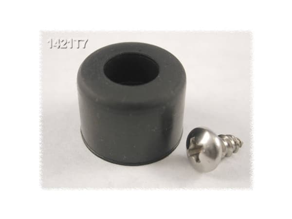 Hammond Electronics 1421T7 Chassisfod Selvklæbende, Rund Sort (Ø x H) 19 mm x 12.7 mm 24 stk