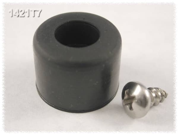 Hammond Electronics 1421T7 Chassisfod Selvklæbende, Rund Sort (Ø x H) 19 mm x 12.7 mm 24 stk