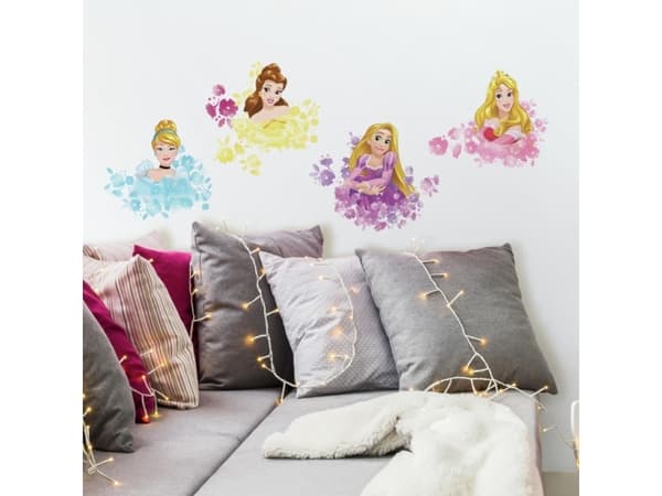 Disney Prinsesse med blomster Wallstickers