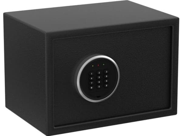 BASI EMT 250, Vapaasti seisova kassakaappi, Musta, Koodi, Elektroninen, Terästä, Akku, AA