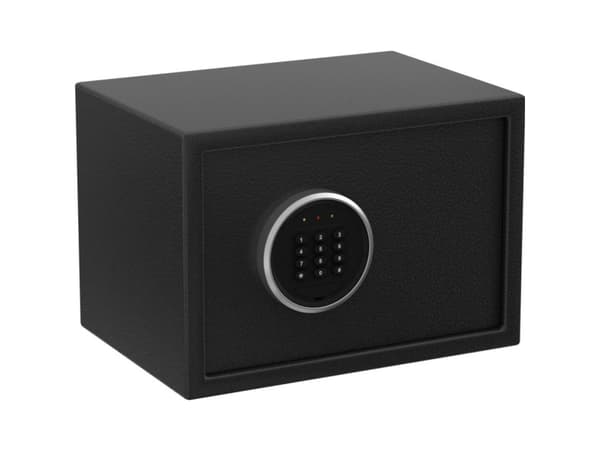 BASI EMT 250, Vapaasti seisova kassakaappi, Musta, Koodi, Elektroninen, Terästä, Akku, AA