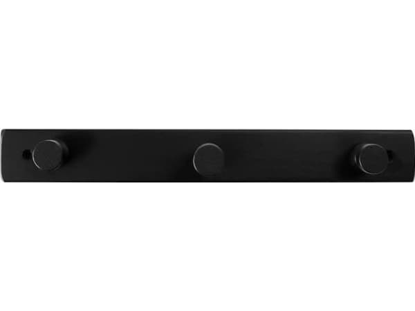 Home>it® knagerække med 3 knage 30×4×7 cm fyrretræ sort