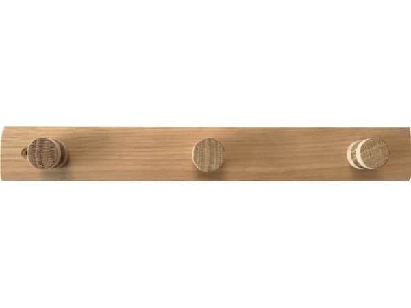 Home>it® knagerække 3 knage 30×7×4 cm egetræ natur