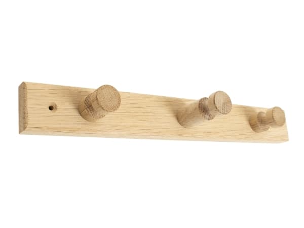Home>it® knagerække 3 knage 30×7×4 cm egetræ natur