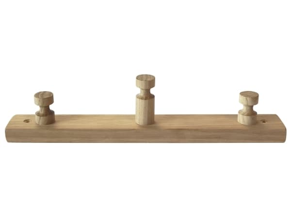 Home>it® knagerække 3 knage 30×7×4 cm egetræ natur