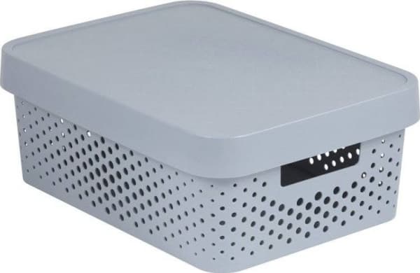 Curver INFINITY 11L ljusgrå genombruten container med lock - 229163