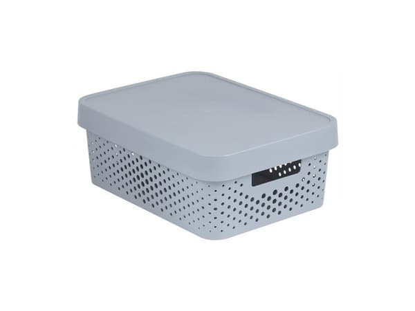 Curver INFINITY 11L ljusgrå genombruten container med lock - 229163