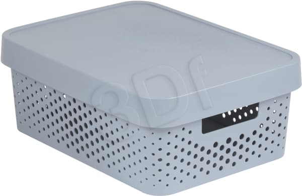 Curver INFINITY 11L ljusgrå genombruten container med lock - 229163