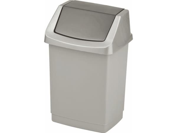 Curver Click-It vippbar avfallsbeholder 15L sølv (27121)