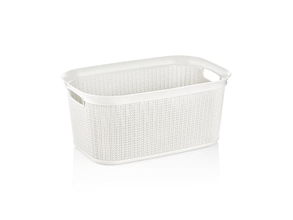Ucsan Laundry Basket 38L Knit M-080 White