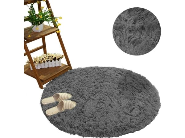 Strado Rundt teppe Shaggy Strado 90x90 GreyNight (Grå), universal