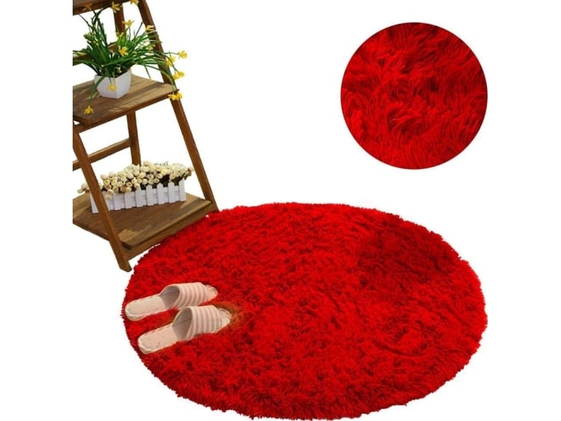Strado Round carpet Shaggy Strado 90x90 BloodyRed (Red) universal