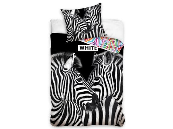 Zebra Sängkläder 140 x 200, 100 procent bomull