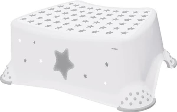 keeeper kids step krakk tomek "stars", hvit med trykk, lastekapasitet: 80 kg, gummiert overflate og føtter, materiale: - 1 stk (1864251919600)
