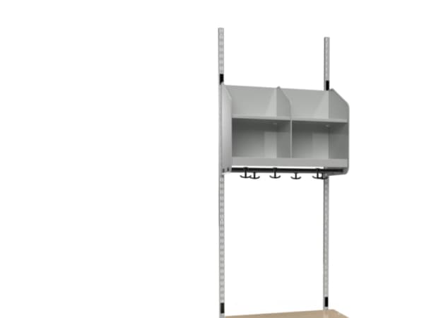 BST Kombination C, Startsektion 2 pladser B 600 mm, hvid