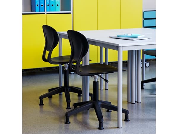 Bord Combi 200, 700x600 mm Höjd 720 mm Björklaminat på aluminiumgrå ram