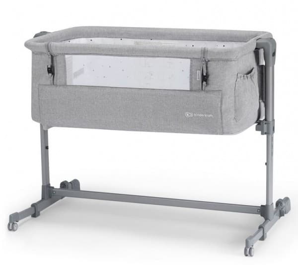 Kinderkraft Neste UP, Baby nest, Gutt/Jente, Bomull, Metall, Lysegrå, Sammenleggbar