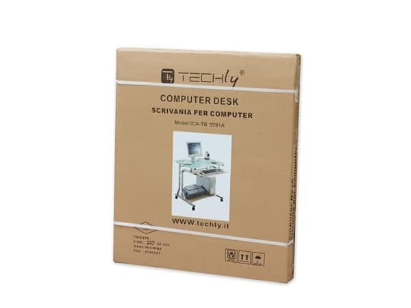 Techly ICA-TB 3791A, MDF/glass, Kirsebær (frukt), 800 mm, 600 mm, 750 mm, 22,1 kg