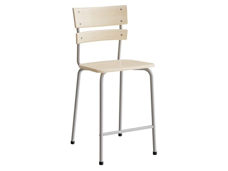 Stol Classic 156, massiv björk, ram av aluminium