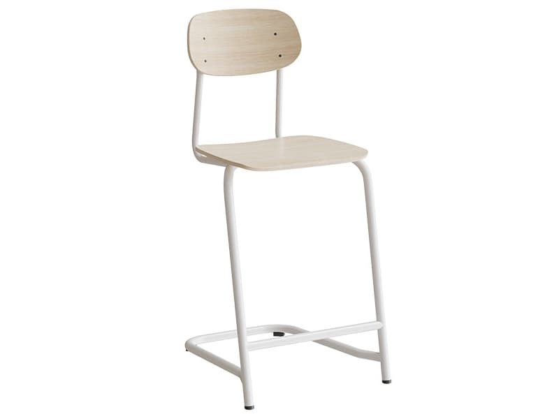 Stol Atlas 2116, svängbar, vitpigmenterad eklaminat, vit ram