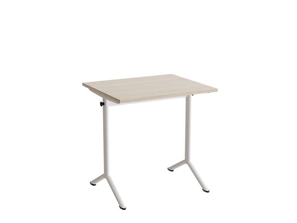 Bord Atlas 1130, 700x600mm, eg højtrykslaminat, hvidt stel
