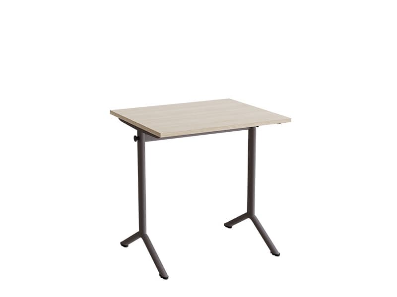 Bord Atlas 1130, 700x600 mm, ljudabsorberande vitpigmenterad ek, ram i svart oliv