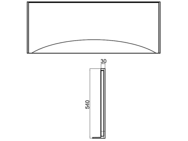 Cersanit S401-045, Hvit, High impact polystyrene (HIPS), 540 mm, 1600 mm, 1 stykker