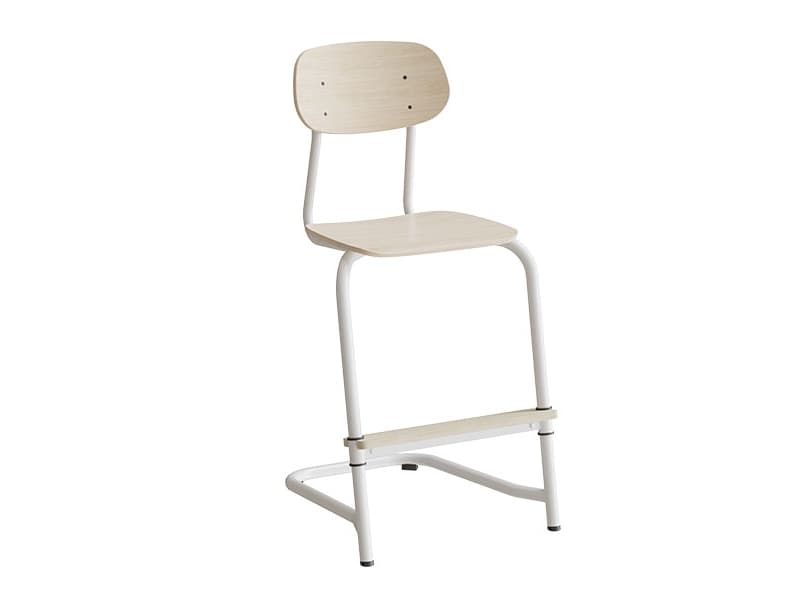 Stol Atlas 2114, free swing vitpigmenterad eklaminat, azurblå ram