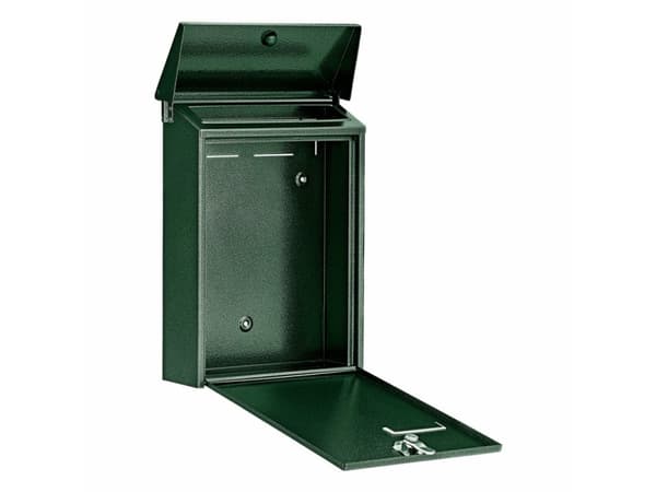 BURG-WÄCHTER Daily 5861 GR, Seinäänkiinnitettävä postilaatikko, Terästä, Vihreä, Pystysuora, Avain, 1 kpl