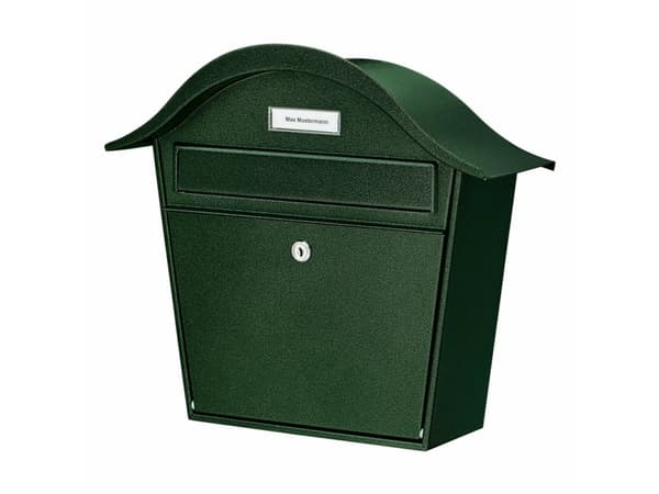 BURG-WÄCHTER Holiday 5842 GR, Veggmontert postkasse, Stål, Grønn, Vertikal, Nøkkel, Front