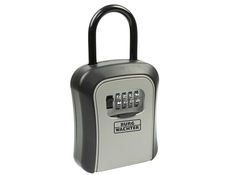BURG-WÄCHTER Key Safe 50 SB, Zink, Svart, Grå, Kombinationslås, 95 x 45 x 178 mm