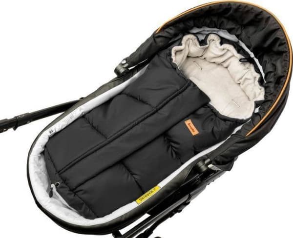 Sensillo COMBI 3in1 POLAR FOTMUFF - BLACK/BEIGE