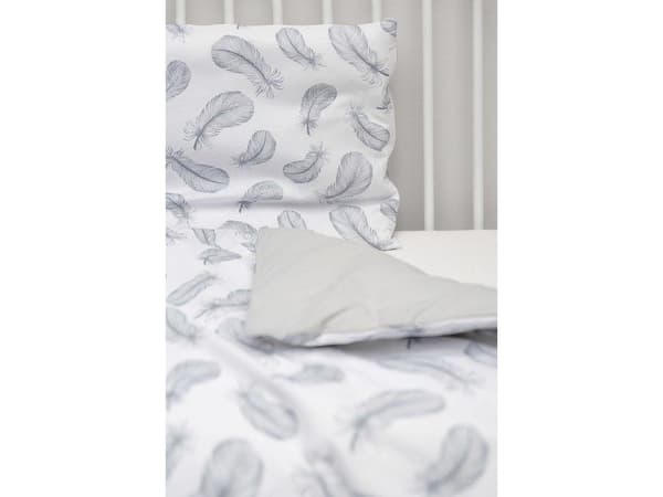 Sensillo BEDDING 2 PIECES GRAY FEATHERS 100X135 CM 4362/5763