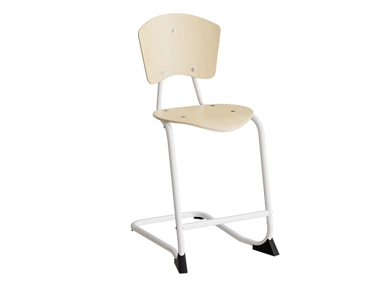 Stol Nian, 570 mm, björkfaner, vita ben