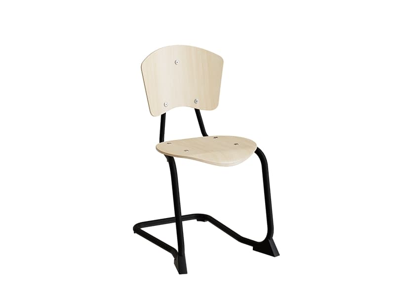 Nian stol, 440 mm, Birk laminat, ben