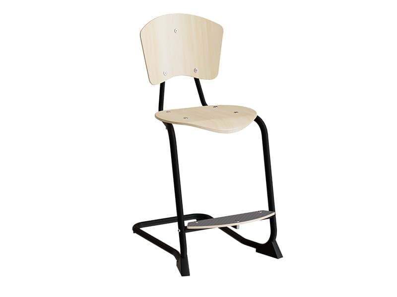 Nian stol, 570 mm, Birk laminat, ben