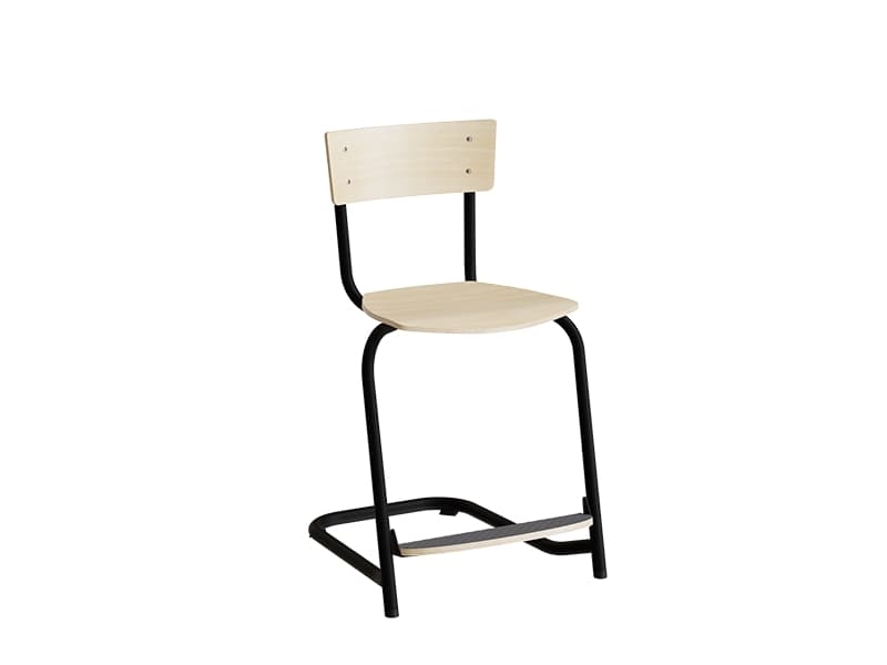 Stol Strong 270, Birk laminat, Sort stel