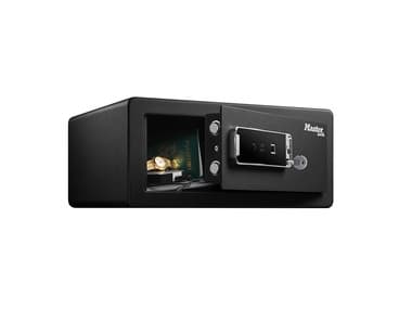 MASTER LOCK LX110BEURHRO, Vapaasti seisova kassakaappi, Musta, 2 Avainta, Sormenjälkilukija, 25,4 L, Lattia/seinä, Akku
