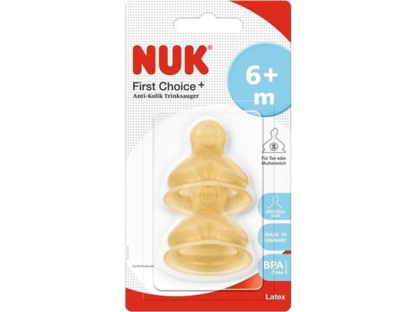 NUK FC smokk til flaske. 2L 2STK