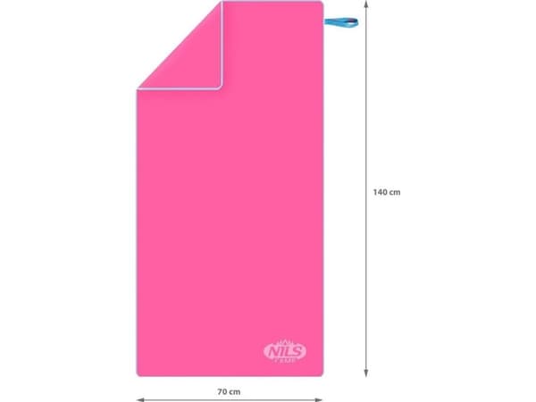 Mikrofiberhåndkle Nils Camp NCR11 rosa-blå, 140x70