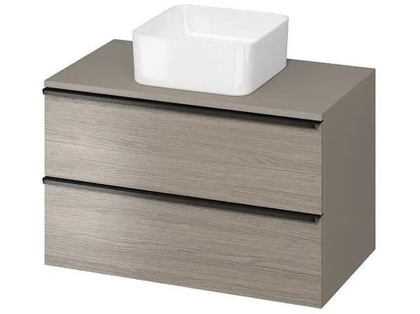 Cersanit S522-031 CABINET WITH TOP VIRGO 80 GRAY HANDLE BLACK ZMONT // CERE. VIRGO-TOP-80-GRAY-UCH-CZ