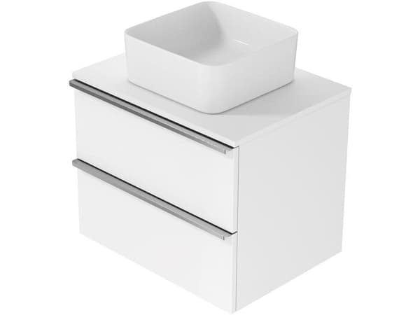 Cersanit S522-040 VIRGO 60 VIT SKÅP MED CHROM ZMONT HANDTAG // CER.VIRGO-BLAT-60-BIAŁA-UCH-CH