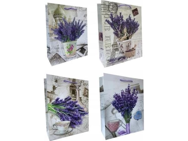 JU-PITER Lahjapussi Laventeli 552A 31x42x12cm p12, hinta per 1 kpl