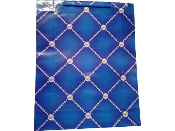 JU-PITER Laminerad presentpåse, quiltad rutig 027A 32x40x10cm p12, pris per 1 st