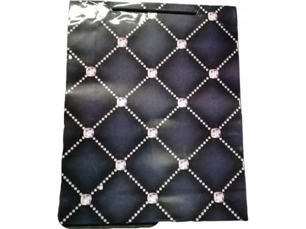 JU-PITER Laminerad presentpåse, quiltad rutig 027A 32x40x10cm p12, pris per 1 st