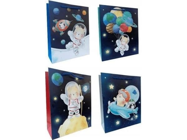JU-PITER Pikku kosmonautti lahjapussi 9856C 18x23x10cm p12, hinta per 1kpl