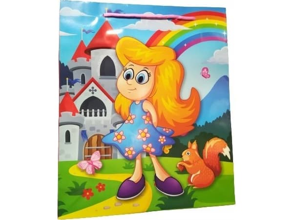 JU-PITER Laminerad presentpåse för barn 128g 007M 28x34x9cm p12, pris per 1st