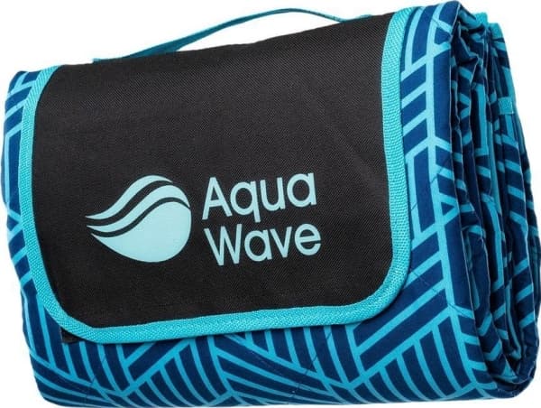 AquaWave Koc piknikowy AQUAWAVE 140x170cm ALADEEN geometric niebieski