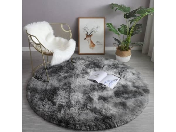 Strado Rund matta Ombre Strado 100x100 OmbreGrey (Dark Gray) universal