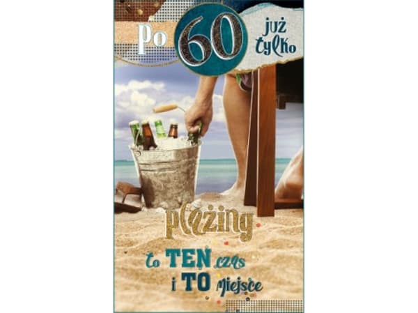 AB-kort 60-årsdagskort - Efter 60 bara en strand - DH08